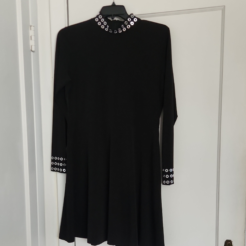 Michael Kors Black Dress with Silver Accents
